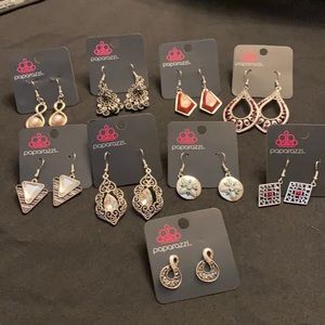9 pair of paparazzi earrings - free gift
